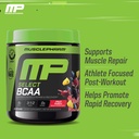 MusclePharm Essentials BCAA Powder, Pre & Post Workout Recovery Drink, Supports Muscle Recovery & Energy, Essential Amino Acids, 30 Serv, Fruit Punch 5