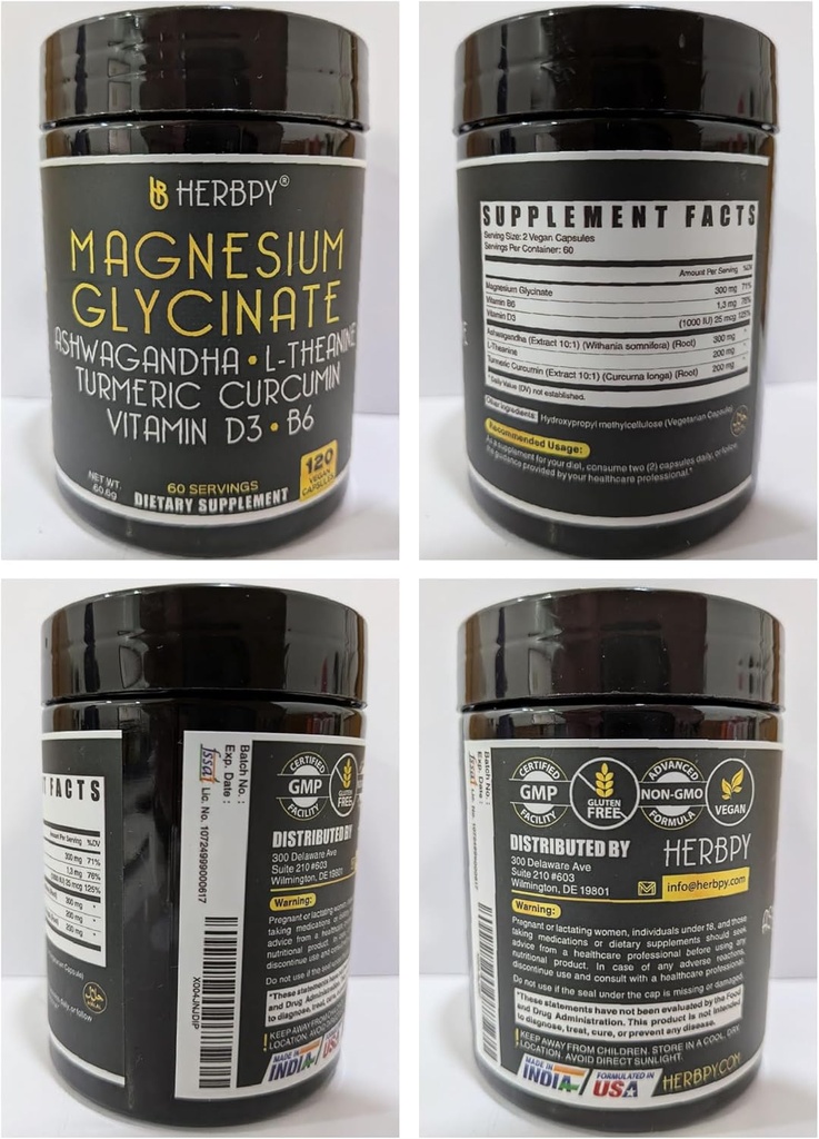 Bundle 6in1 Magnesium Glycinate Supplement & 5in1 Ginger Supplement 3