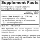 NusaPure Devil's Claw 20:1 Extract, 250 mg Equivalent to 5000mg, 200 Veggie Capsules, Concentrated Root Extract, Devils Claw Herbal Supplement, Non-GMO, Vegan Supplement 5