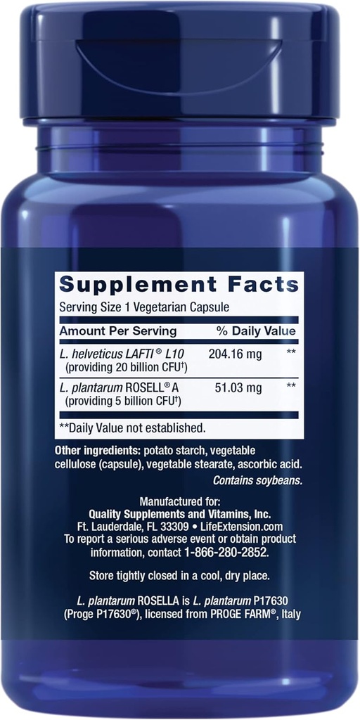 Life Extension FLORASSIST® Probiotic Women's Health, Vaginal Health, Digestive Health, Immune Health, Gluten-Free, Non-GMO, Vegetarian, Once-Daily Formula, 30 Capsules 3