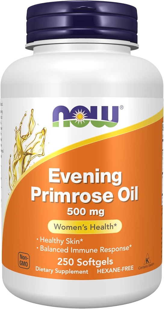 NOW Foods Supplements, Evening Primrose Oil 500 mg with Naturally Occurring GLA (Gamma-Linolenic Acid), 250 Softgels 2