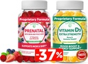 Lunakai Prenatal and Vitamin D3 Gummies Bundle - Pregnancy Multivitamin Gummy with Iron & Folic Acid - Immunity, Bone and Mood Support Supplement for Adults 2