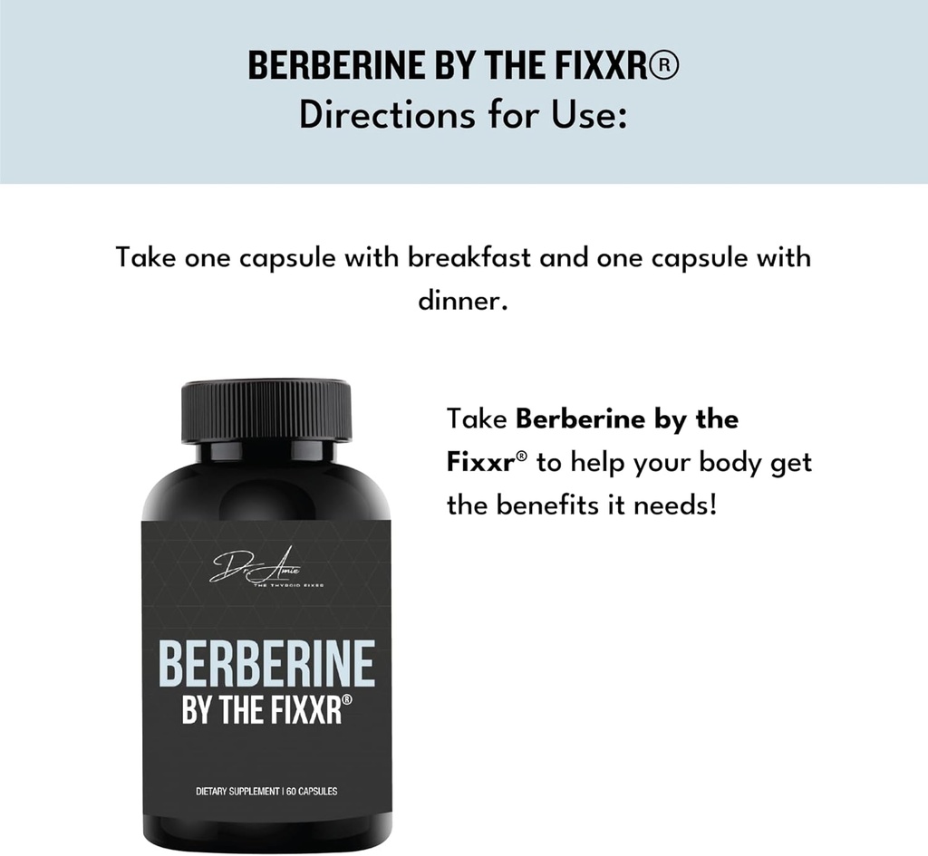 Berberine HCI by Dr. Amie | 1200 mg Berberine per Serving | 30 Day Supply, 60 Capsules 6