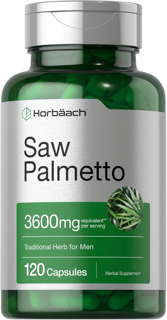 Horbäach Saw Palmetto Extract | 120 Capsules | Non-GMO and Gluten Free Formula | from Saw Palmetto Berries 2