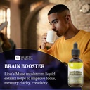 Lions Mane Extract - Lions Mane Tincture - Made in USA - Mushroom Supplement for Memory, Focus & Clarity - Daily Mushroom Supplement - 4 Fl oz. 3