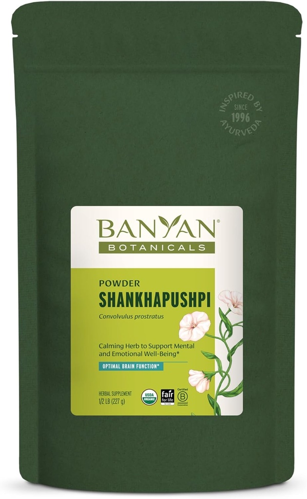 Banyan Botanicals Shankhapushpi Powder – Organic Shankhapushpi (Convolvulus Prostratus) – Nootropic Herb That Promotes Stability and Calm* – ½ lb. – Non-GMO Sustainably Sourced Vegan 2