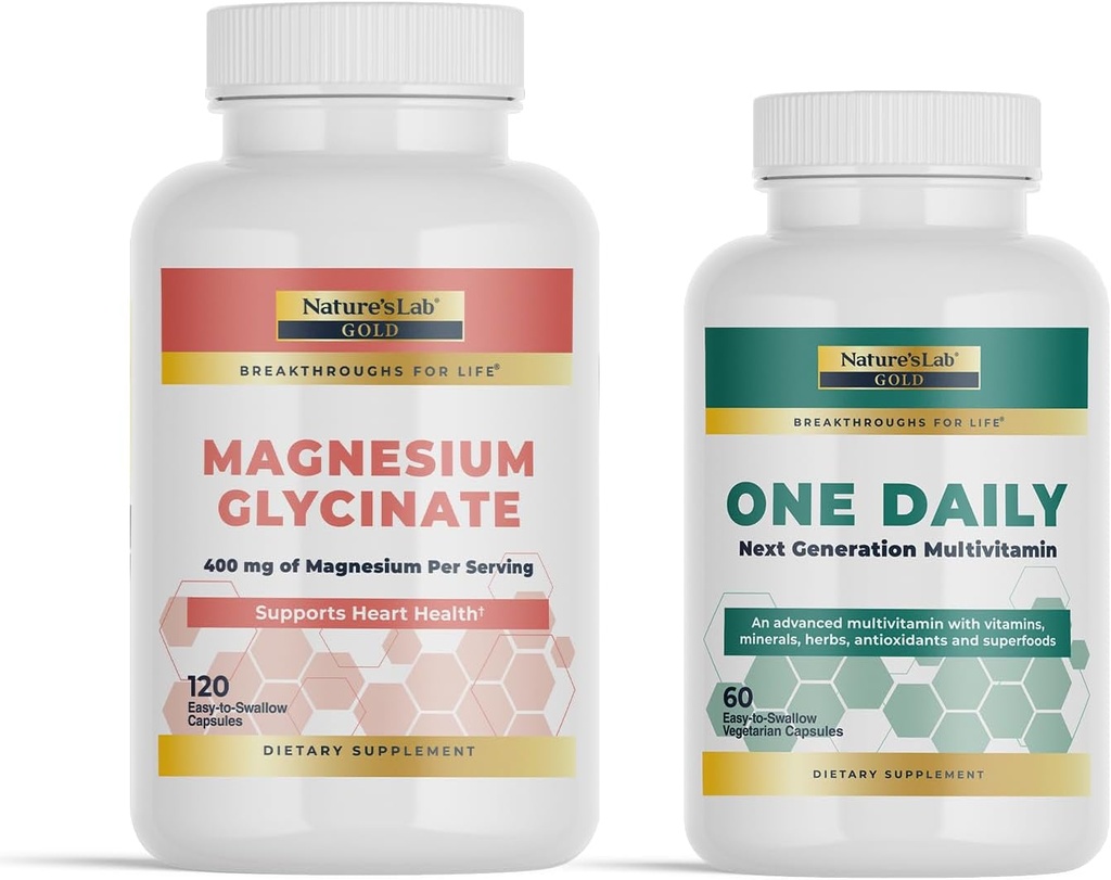 Nature's Lab Gold One Daily Multivitamin + Magnesium Glycinate 2