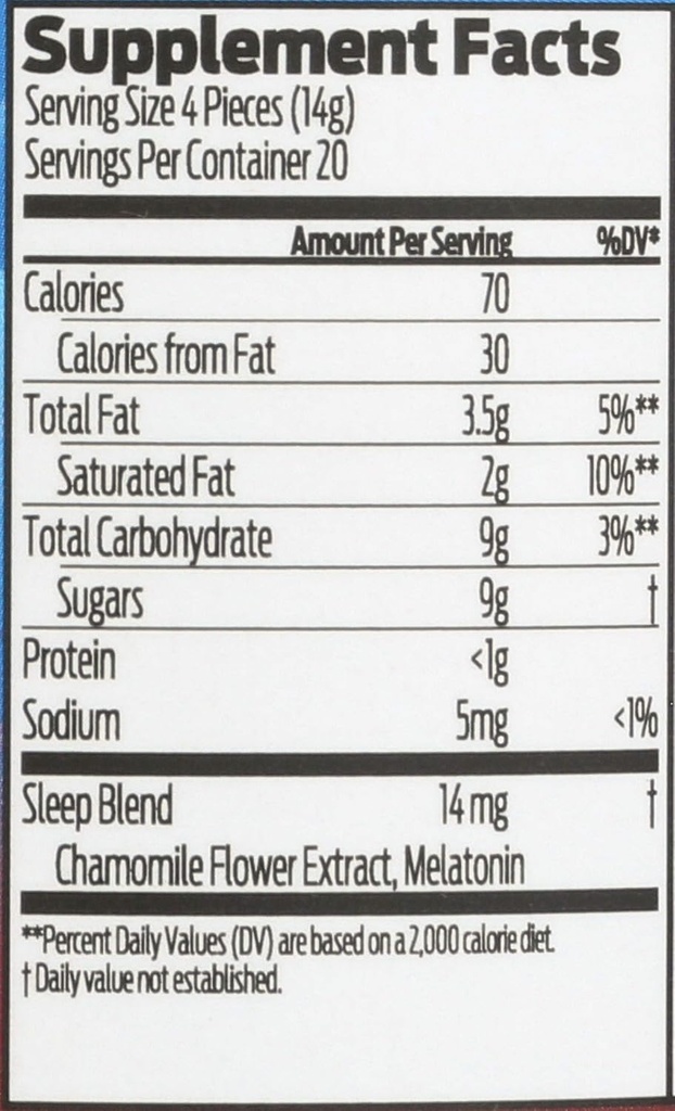 Good Day Chocolate Melatonin for Adults [ 80 Count ] - Fair Trade Non-GMO Chocolate with Chamomile and Melatonin 1 mg - Adult Melatonin, Adult Natural Sleep Aid Supplement 4