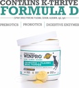 WINPRO Dog Probiotic Powder Meal Topper, Spray Dried Plasma with Prebiotics and Probiotics for Digestive Support and Gut Health for Dogs, All Breeds, Ages, and Sizes, 60 Scoops, Made in USA 6