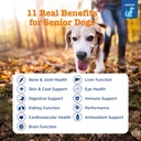 Zesty Paws Senior Dog Multivitamin Treats - Glucosamine for Dogs + Digestive Enzymes & Probiotics - Grain Free Dog Vitamins and Supplements for Skin & Coat + Immune Health Chicken - Advanced - 60ct 3