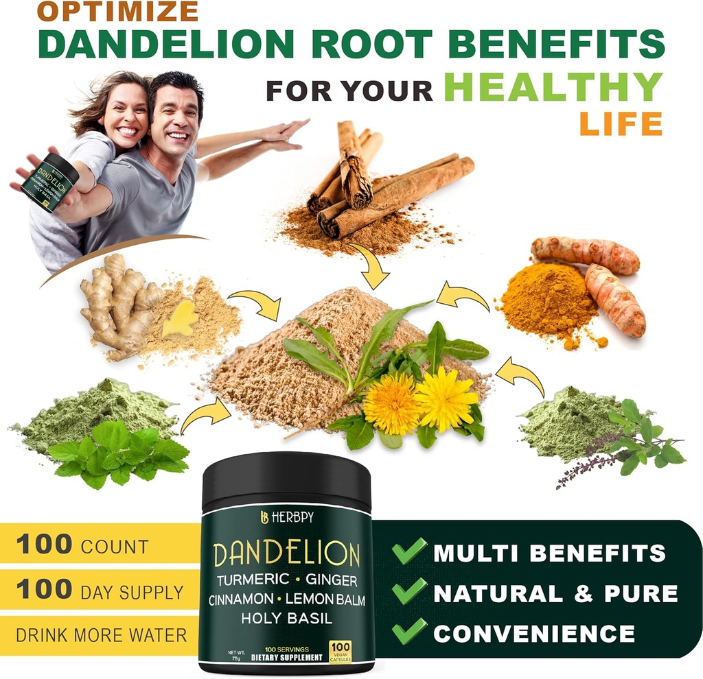 Bundle 6in1 Dandelion Supplement & 6in1 Beet Root Capsules - Support Digestive, Immune and Heart Health 4