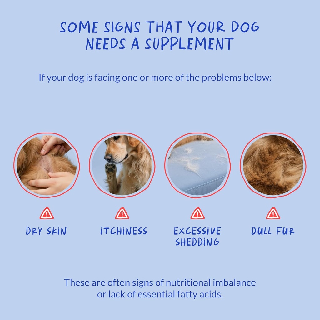 Omega 3 Fish Oil for Dogs - Skin & Coat Supplement with Cod Liver Oil, Algae, EPA & DHA Fatty Acids for Dog Shedding, Itch Relief, Hot Spots, Skin Allergy, Joint & Heart Support - 90 Soft Chews 6