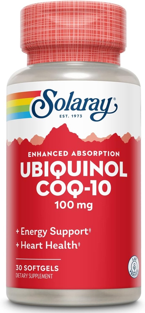 SOLARAY Ubiquinol CoQ-10 100 mg - CoQH2, Reduced CoQ10 for Enhanced Absorption - Energy and Heart Health Support - 60-Day Guarantee - 30 Servings, 30 Softgels 2