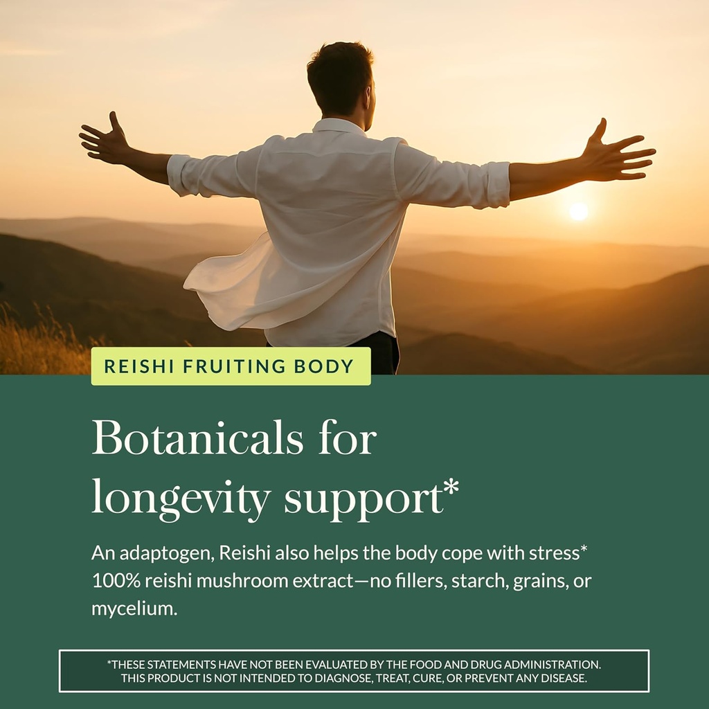 Gaia Herbs Reishi Mushroom - Helps Maintain a Healthy Immune System & Supports Heart Health - Adaptogen Herbal Supplement for Longevity Support - 40 Vegan Liquid Phyto-Capsules (40-Day Supply) 6