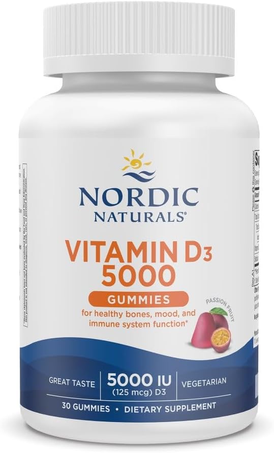 Nordic Naturals Vitamin D3 5000 Gummies, Passion Fruit - 30 Gummies - Support for Healthy Bones, Mood, & Immune System - Vegetarian - Non-GMO - 30 Servings 2