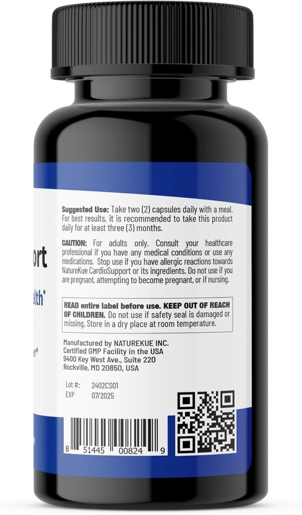 NatureKue CardioSupport | Heart Health Supplements | Enhance Exercise Endurance | Astragalus Extract | Herbal Supplements | 60 Vegetarian Capsules | 30-Day Supply 3