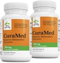 Terry Naturally CuraMed 750 mg - Antioxidant Supplement for Brain & Heart Health - Supplement with High-Potency Curcumin Complex - Kidney, Liver & Immune Health Support - 120 Softgels (Pack of 2) 2