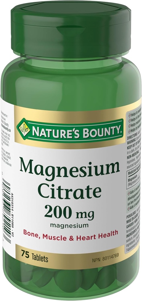 Nature's Bounty Magnesium Citrate 200 mg, 75 Tablets 2