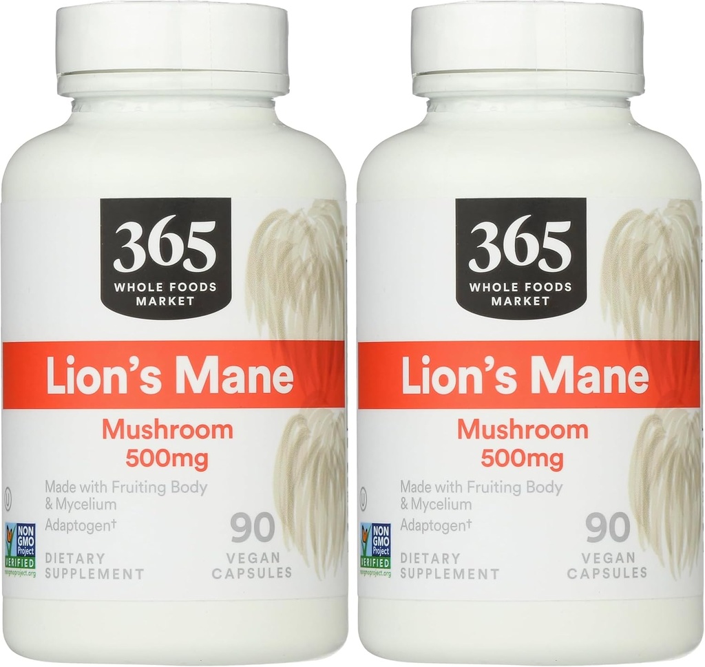 365 by Whole Foods Market, Lion's Mane, 90 Count (Pack of 2) 2