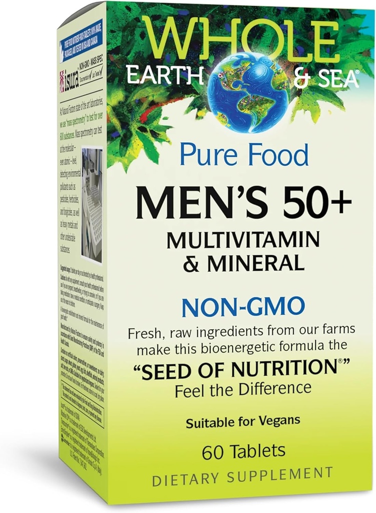 Natural Factors, Men's 50+ Multivitamin & Mineral, 1 Serving Contains Nutrition Equivalent to ½ lb of Veggies, 60 Count (Pack of 1) 2