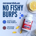 Oceanblue Omega 3 2100 with CoQ10 | Triple Strength Fish Oil Combo Supplement | 1350MG EPA 650MG DHA 150MG DPA with 150MG CoQ10 | Orange Flavor | Heart Support | 90 Softgels 6