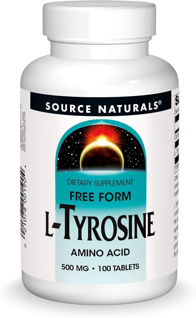 Source Naturals L-Tyrosine -Free Form Amino Acid Supplement - 100 Tablets 2