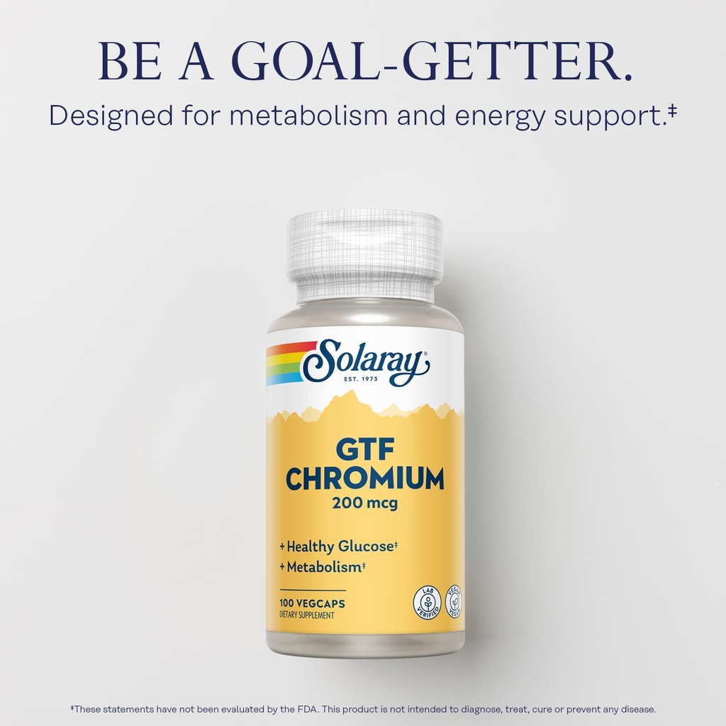 Solaray GTF Chromium Capsules, 200mcg, 100 Count 4