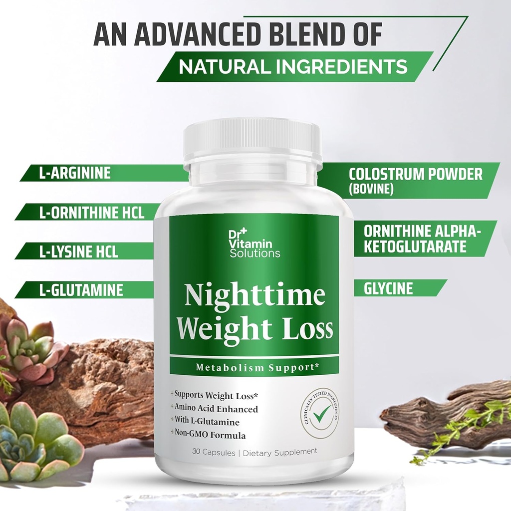 DR VITAMIN SOLUTIONS Nighttime Fat Burner & 15 Day Cleanse for Bloating & Weight Loss, Bundle, 60 Caps 6