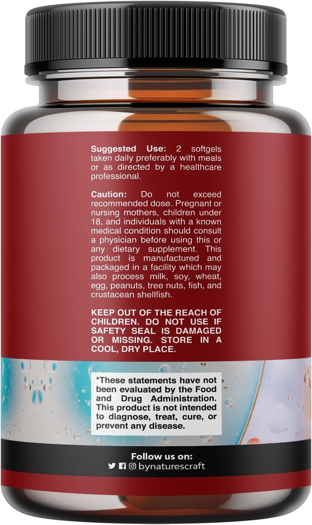 Omega 3 Fish Oil Supplement - EPA DHA Fish Oil Omega 3 Supplement with Immune Booster Brain Vitamins - Burpless 2000 mg per Serving for Mood Boost Liver Support and PMS Relief Support 3