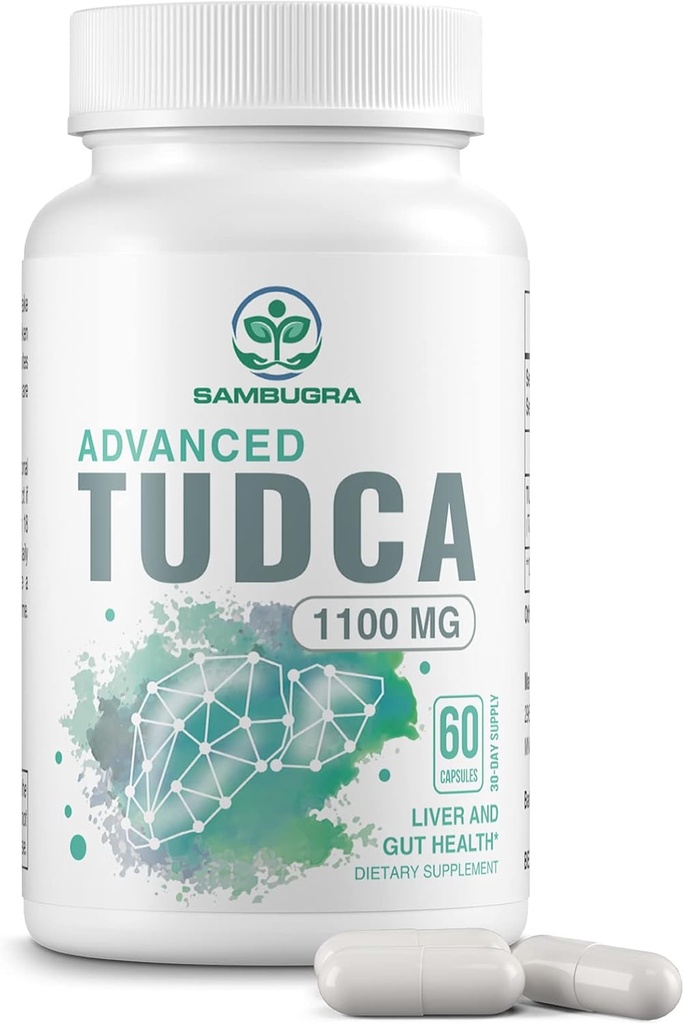 TUDCA 1100mg for Liver Cleanse Detox and Repair, 3rd Party Tested Advanced TUDCA Supplements, Ultra Strength Bile Salt TUDCA Liver Supplement, 180 Capsules (Pack of 3) 2