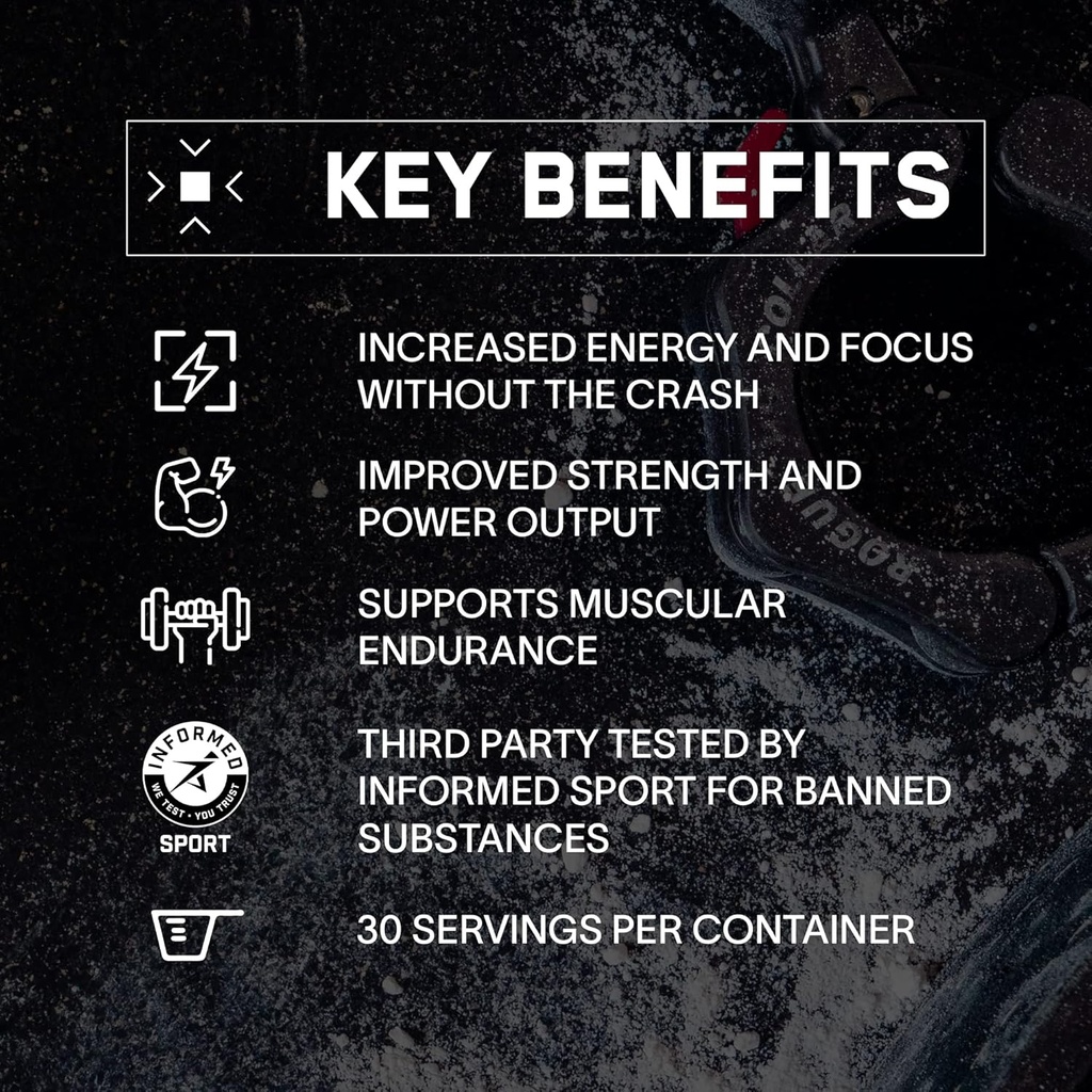 BARE PERFORMANCE NUTRITION BPN Flight Pre Workout, Supports Energy and Mental Focus, Improved Endurance & Muscle Pumps with CarnoSyn® Beta Alanine, Strawberry Kiwi, 30 Servings 4