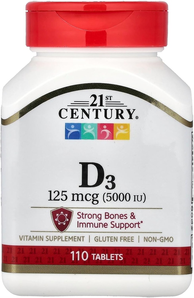 21st Century D 5000 IU Tablets, 110 Count 2