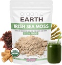 Organic Earth Irish Sea Moss Powder 8oz - Wildcrafted Sea Moss Organic with Bladderwrack & Burdock Root Powder - Thyroid, Digestion Support & Healthy Skin - USDA Certified Organic 2
