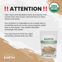 Organic Earth Irish Sea Moss Powder 8oz - Wildcrafted Sea Moss Organic with Bladderwrack & Burdock Root Powder - Thyroid, Digestion Support & Healthy Skin - USDA Certified Organic 3