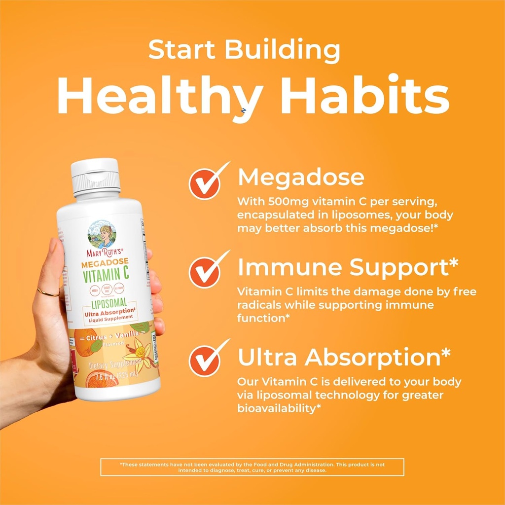 MaryRuth Organics Cordyceps Liposomal (Maple Spice) & Vitamin C (Citrus & Vanilla) | Clean Label Project Verified® | Vitamins for Immunity, Skin, & Overall Health | Vegan, Non-GMO, Gluten-Free 4