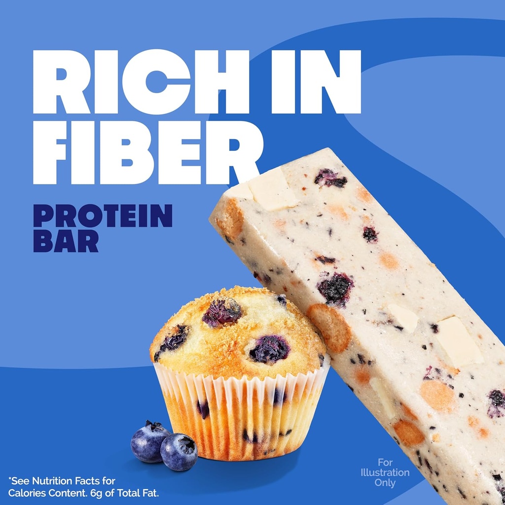 Quest Nutrition Blueberry Muffin Protein Bars, 20g Protein, 2g Sugar, 5g Net Carb, Gluten Free, Keto Friendly, 12 Count 5