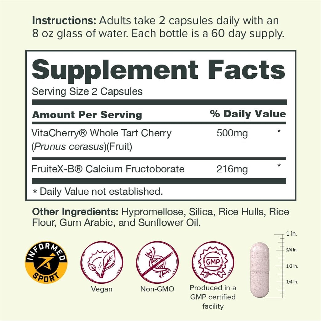 Sur Nutrim Oat Bran Powder with 750mg Beta Glucan per Serving Joint Support FruiteX-B Tart Cherry Capsules Bundle 5