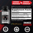 Ultra Concentrated 86,000mg Fadogia Agrestis Tongkat Ali Blend – 200:1 Tongkat Ali + 10:1 Fadogia Agrestis + Bioperine - Maximum Strength Blend for Athletic Performance & Muscle Mass - 120 V-Caps 3