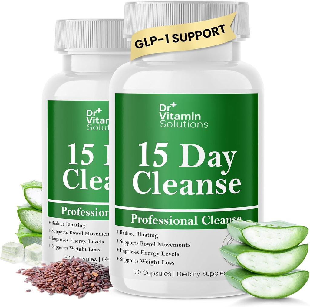 DR VITAMIN SOLUTIONS 15 Day Gut Cleanse Detox for Women w/GLP-1 Support - Natural Colon & Detox Cleanse for Weight Loss - Bloating & Constipation Relief - Flushes Toxins & Supports Immunity - 60 Ct. 2