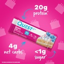 Quest Nutrition Birthday Cake Protein Bars, 20g Protein, 1g Sugar, 4g Net Carbs, Gluten Free, Keto Friendly, 12 Count 3