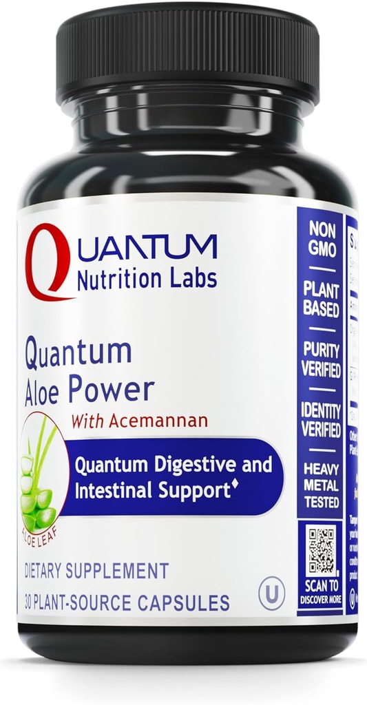 QNL Quantum Aloe Power - Organic Aloe Vera Capsules - Digestive Nutritional Supplement - Gut Health Supplement for Men & Women - Vegan Gut Supplement - 30 Plant-Source Capsules 2