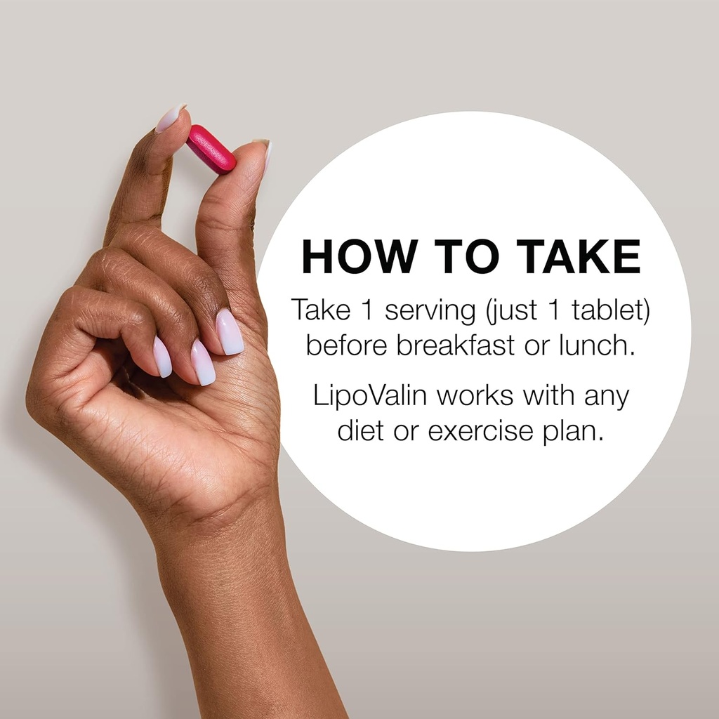 Serovital LipoValin Clinically Validated Weight Loss Pills for Women – Diet Pill, Appetite Suppressant, Stimulant-Free Weight Loss Supplement - 30 Tablets 5