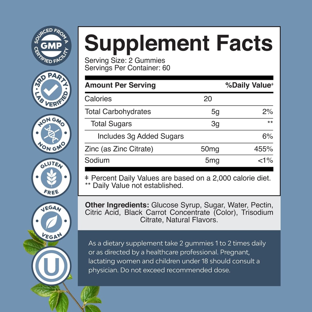 Bundle of Pure Magnesium Glycinate 400mg Per Serving for Mood Sleep and Relaxation 240ct and Extra Strength Zinc Gummies for Adults - Immunity Gummies for Adults 4