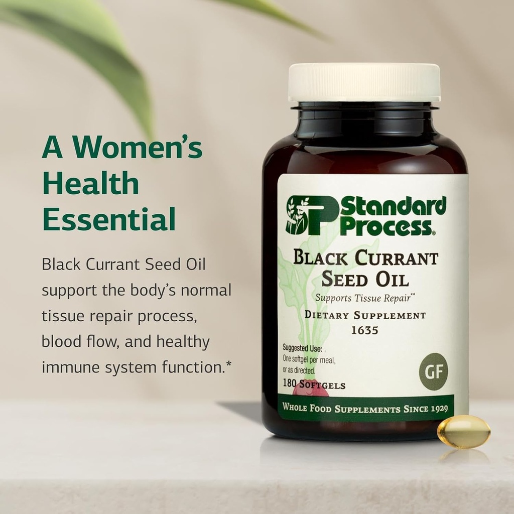 Standard Process Black Currant Seed Oil Dietary Supplement - Gluten-Free Healthy Immune Support - Natural Tissue Care - 180 Softgels 4