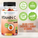 Vitamin C Gummies for Adults and Kids - 80mg Vit C Per Serving as Ascorbic Acid - Pectin Based Gummy Immune Support with No High Fructose Corn Syrup, Gluten or Artificial Sweeteners - 60 Gummies 6