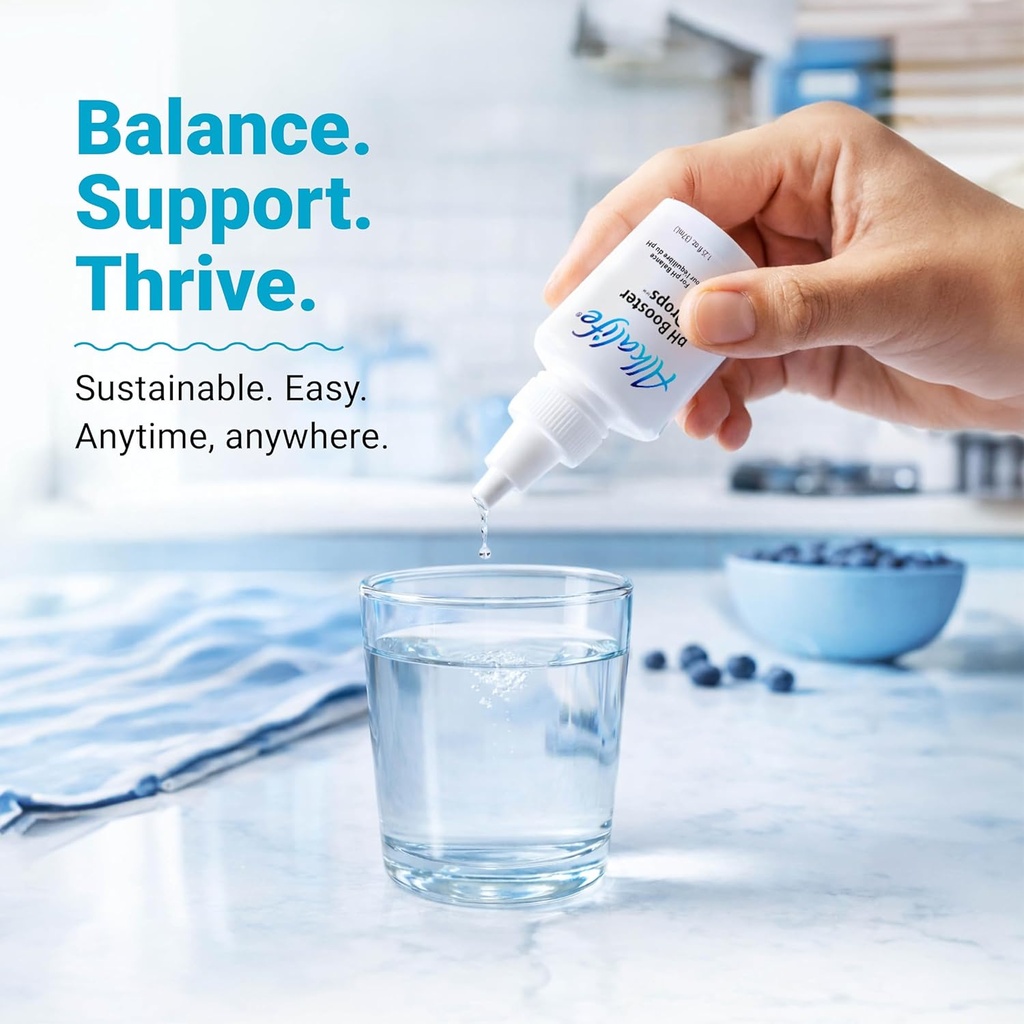Alkalife Alkaline Water Drops | The First Patented Alkalizing pH Booster w/Minerals & Electrolytes | Balance pH, Neutralize Acid, Immune Support, Peak Performance, Detox, Overall Wellness - Pack of 2 5