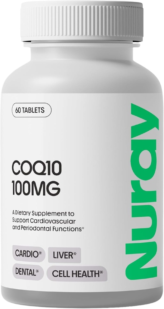 Nuray COQ10 100mg and Vitamin E Chewable Tablets - Quick Dissolving Orange Flavored Energy Supplements - Supports Heart Health & Liver Function - 60 Count, Vegetarian, Gluten Free 2