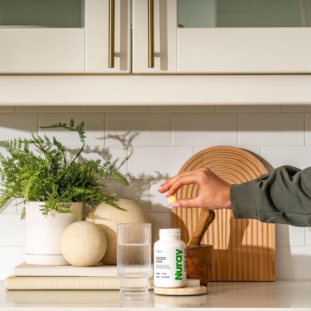 Nuray COQ10 100mg and Vitamin E Chewable Tablets - Quick Dissolving Orange Flavored Energy Supplements - Supports Heart Health & Liver Function - 60 Count, Vegetarian, Gluten Free 6