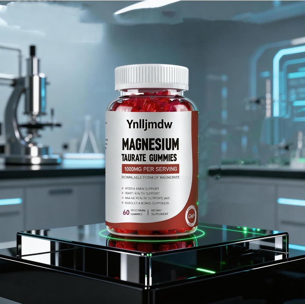 Magnesium Taurate Gummies with Magnesium Taurate, Magnesium Glycinate & Magnesium Citrate-for Heart Health, Muscles Function, Mood Support-Vegetarian, Non-GMO 4