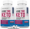 (2 Pack) Lean Time Keto Pills 1275MG New & Improved Formula Contains Apple Cider Vinegar Extra Virgin Olive Oil Powder Green Tea Leaf 120 Capsules 2